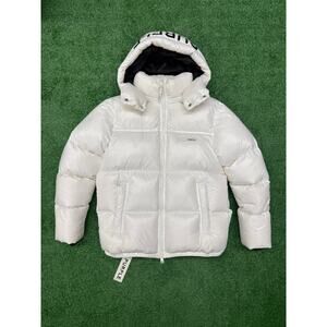 Purple Brand Nylon Down Puffer Jacket White SZ Small